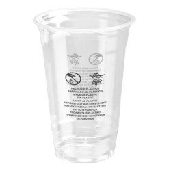 Verre kristall biodégradable 400CC