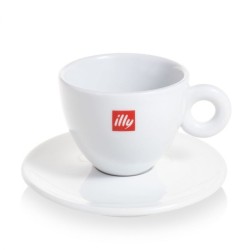 Tasse cappuccino 17cl Illy en porcelaine blanche