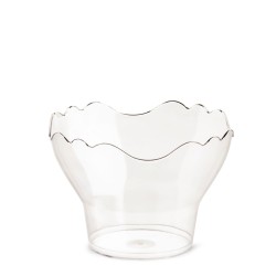 Pot de glace en plastique transparent 350ml - 3 ou 4 boules