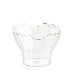 Pot de glace en plastique transparent 450ml - 4 boules